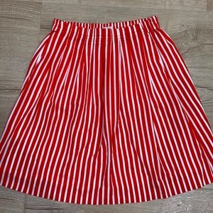 J crew factory size 4 striped aline skirt